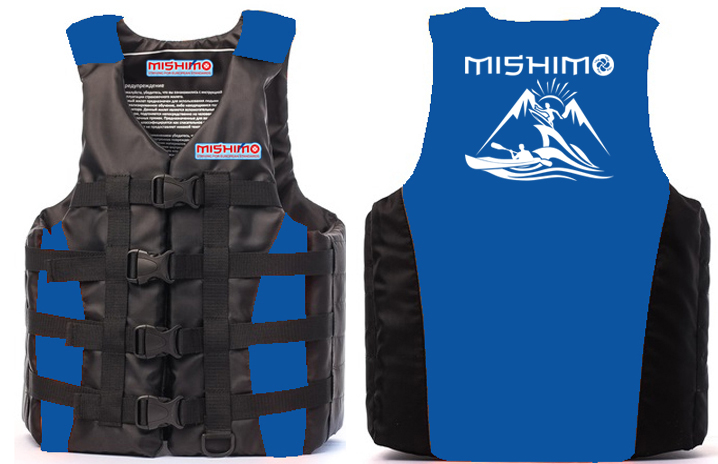 Жилет спасательный MISHIMO PRO Премиум качества  Черно-синий р.L