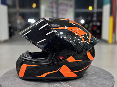 Шлем интеграл HETOSHI XD1-89 цв. Черно-оранжевый р.L