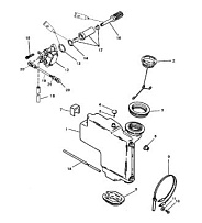 Компоненты для закачки масла 2-Х ТАКТНОГО ПЛМ MERCURY 55 Серийный номер от 0G290585 до 0G589999