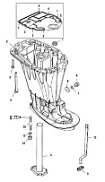 Корпус карданного вала, короткий 4-Х ТАКТНОГО ПЛМ MERCURY 40 Серийный номер от 0P401000 до 0P515896
